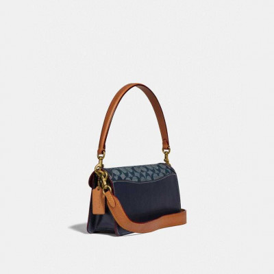 Tabby Shoulder Bag 26 In Signature Chambray - B4/Chambray Midnight Navy Mlti