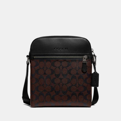 Houston Flight Bag In Signature Canvas - Dark Brown