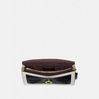 Tabby Shoulder Bag 26 With Snakeskin Detail - Chalk Multi/Brass