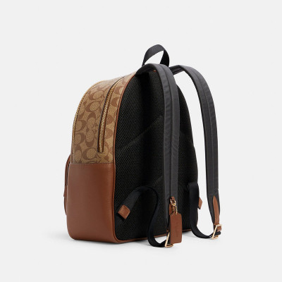 Court Backpack In Signature Canvas – Im/Khaki/Saddle