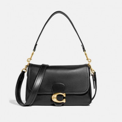 Soft Tabby Shoulder Bag - Brass/Black