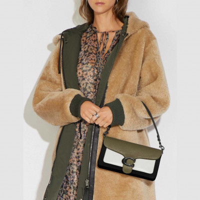Tabby Shoulder Bag in Colorblock - Kelp Multi/Pewter