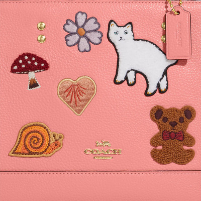 Dempsey Tote 22 With Creature Patches - Gold/Candy Pink Multi