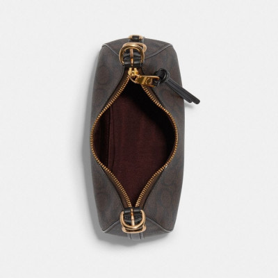 Kleo Hobo In Signature Canvas - Gold/Brown Black