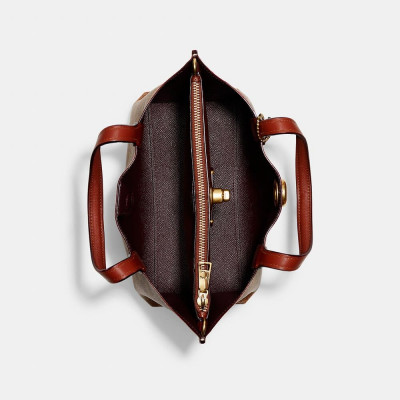 Willow Tote 24 In Colorblock - B4/Tan Rust