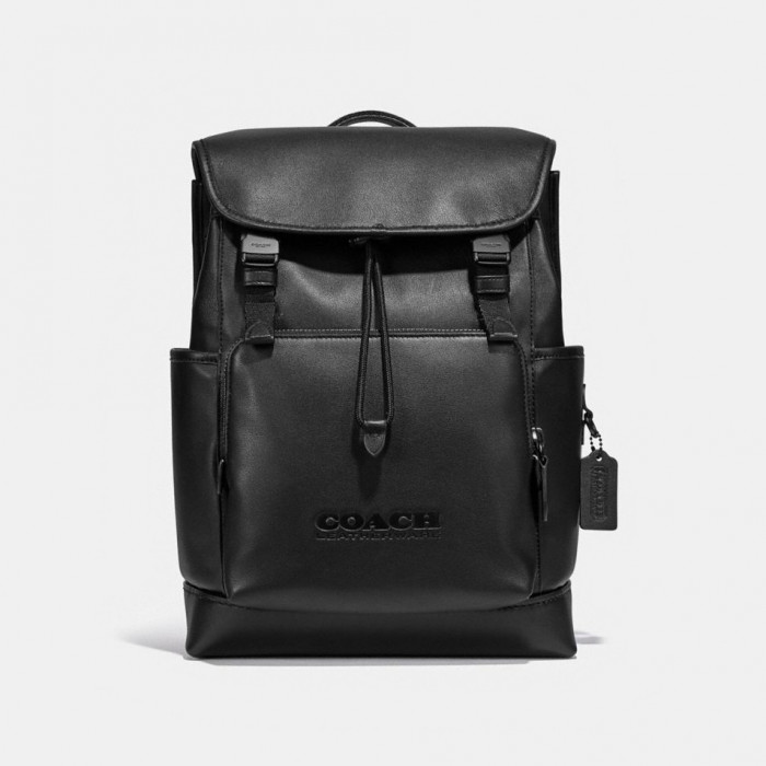 League Flap Backpack - Black