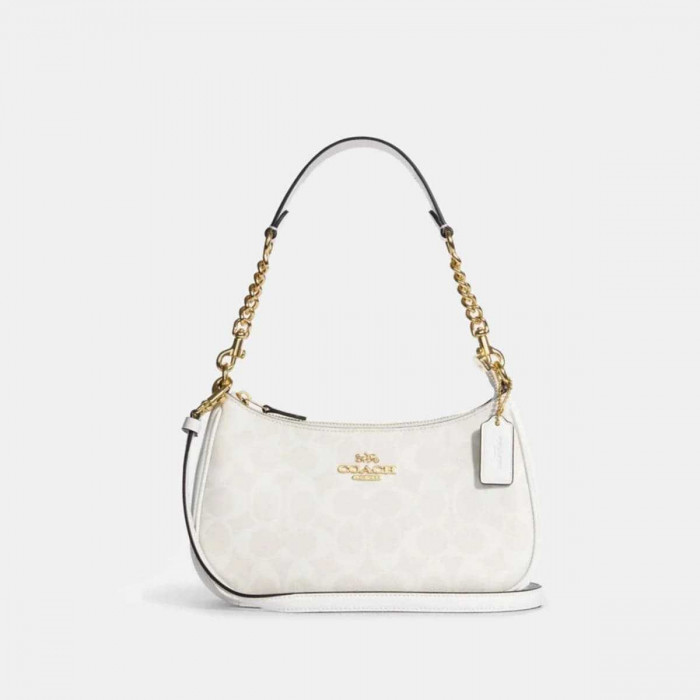 Teri Shoulder Bag In Signature Canvas - B4/Chalk