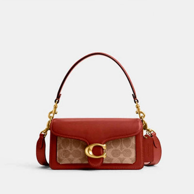 Tabby Shoulder Bag 20 In Signature Canvas - Brass/Tan/Rust