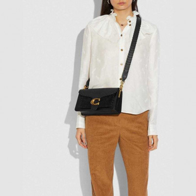 Tabby Shoulder Bag 26 With Whipstitch - B4/Black
