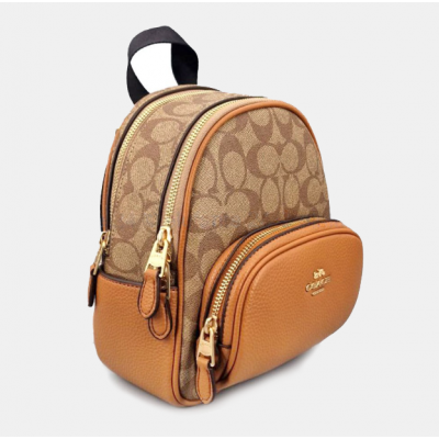 Mini Court Backpack In Signature Canvas - Im/Khaki Multi