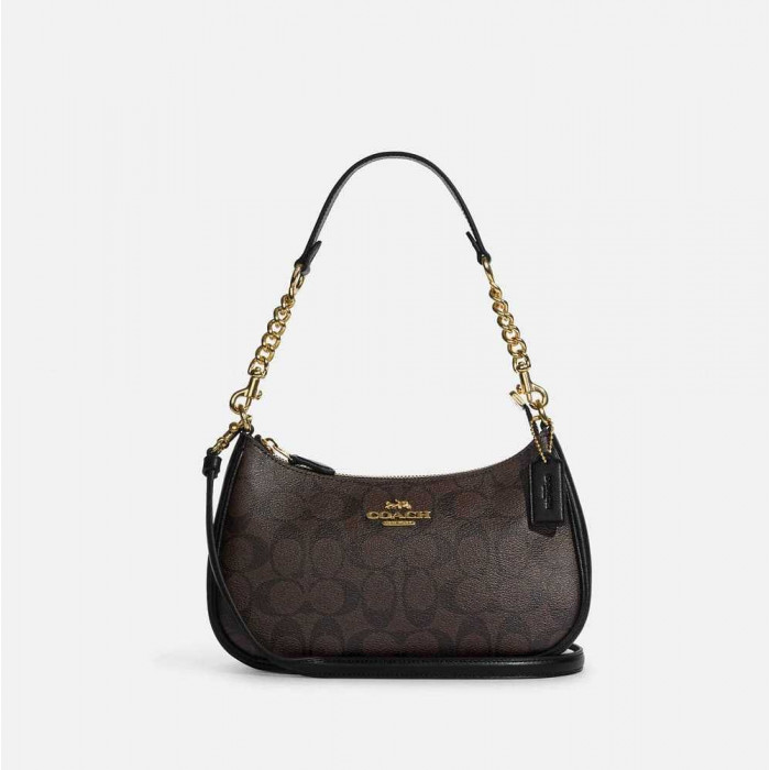 Teri Shoulder Bag In Signature Canvas - Black