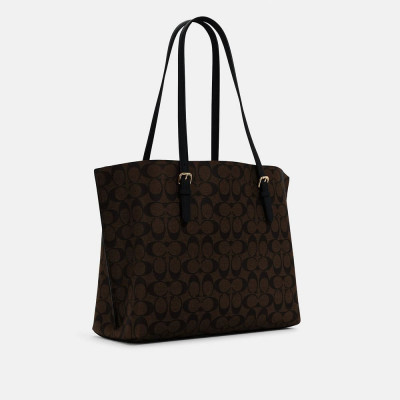Mollie Tote In Signature Canvas - Im/Brown Black