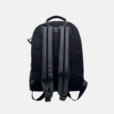 Snoopy Court Backpack In Signature Canvas With Patches – Charcoal/Black