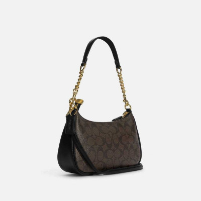 Teri Shoulder Bag In Signature Canvas - Black