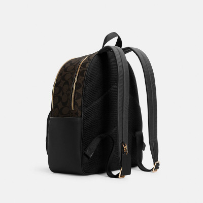 Court Backpack In Signature Canvas – Brown/Black