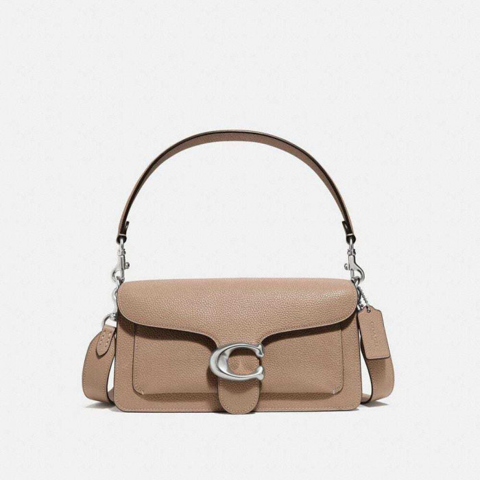 Tabby Shoulder Bag 26 - Light Antique Nickel/Taupe
