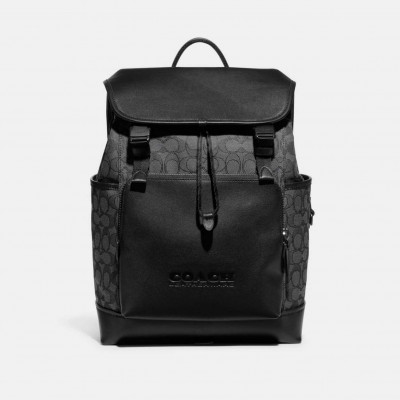 League Flap Backpack - Charcoal/Black