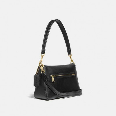 Soft Tabby Shoulder Bag - Brass/Black