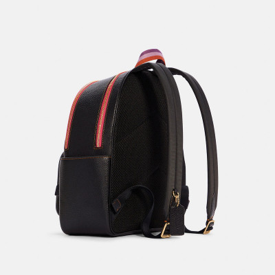 Court Backpack In Blocked Signature Canvas With Souvenir Patches – Khaki/Brown Multi