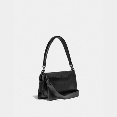 Tabby Shoulder Bag 26 With Beadchain - Pewter/Black