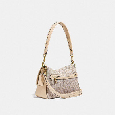 Soft Tabby Shoulder Bag In Signature - B4/Stone Ivory