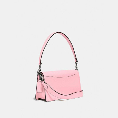 Tabby Shoulder Bag 26 With Signature Canvas - Pewter/Tan Powder Pink