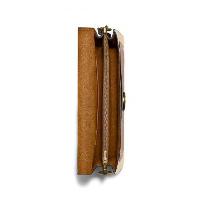 Tabby Shoulder Bag in Colorblock - Ivory Taupe Multi