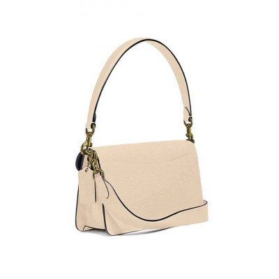 Tabby Shoulder Bag in Colorblock - Ivory Taupe Multi
