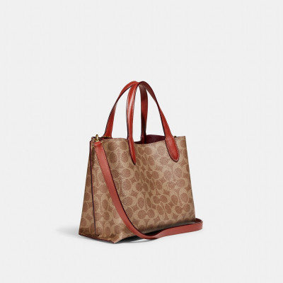 Willow Tote 24 In Colorblock - B4/Tan Rust