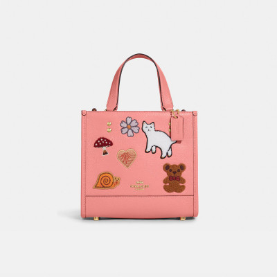 Dempsey Tote 22 With Creature Patches - Gold/Candy Pink Multi