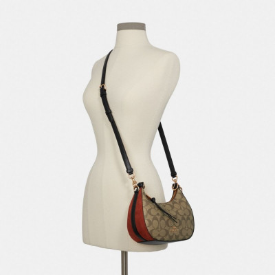 Kleo Hobo In Signature Canvas - Gold/Khaki