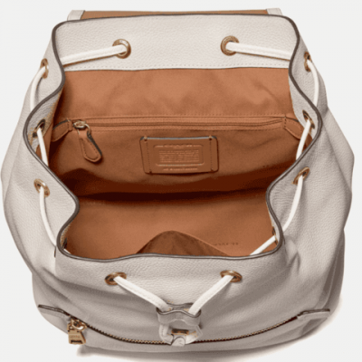 Evie Backpack In Signature Canvas - White