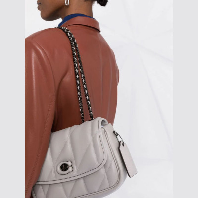 Pillow Madison Shoulder Bag With Quilting - V5/Dove Grey