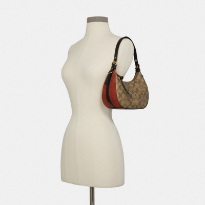 Kleo Hobo In Signature Canvas - Gold/Khaki