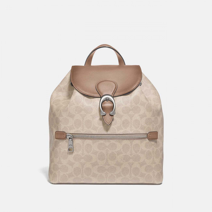 Evie Backpack In Signature Canvas - Tan