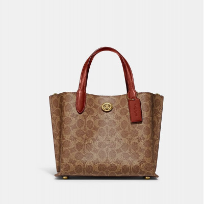 Willow Tote 24 In Colorblock - B4/Tan Rust