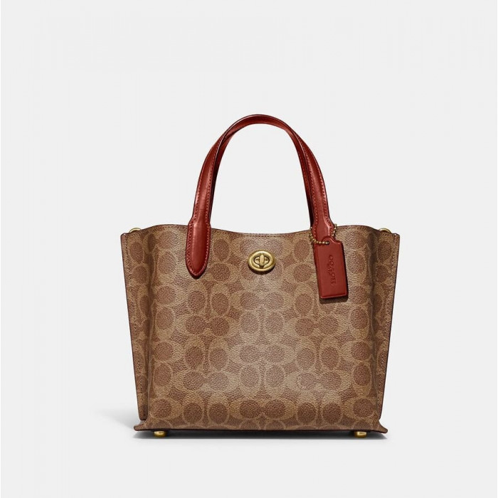 Willow Tote 24 In Colorblock - B4/Tan Rust