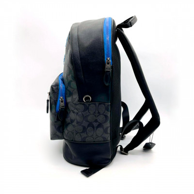 Snoopy Court Backpack In Signature Canvas – Charcoal/Blue