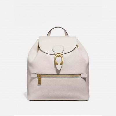 Evie Backpack In Signature Canvas - White