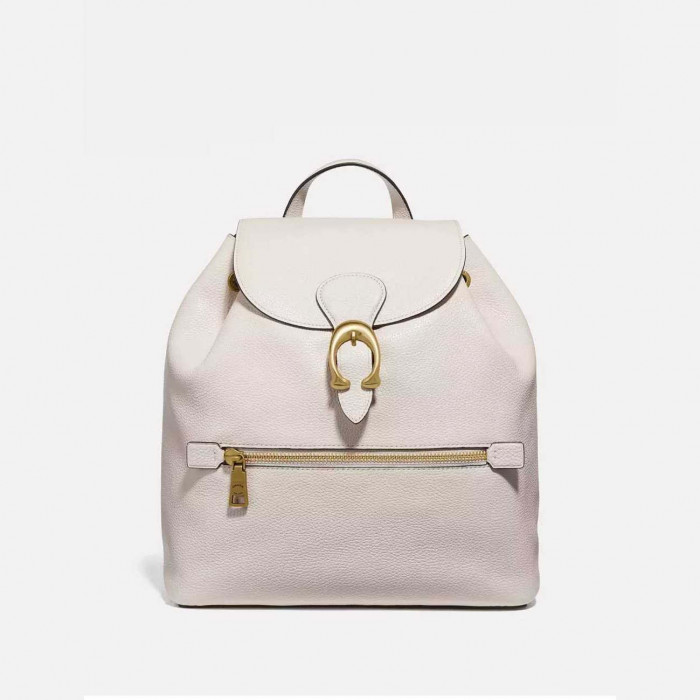 Evie Backpack In Signature Canvas - White
