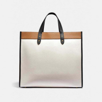 Field Tote 30 With Badge - Brass/Chalk Multi