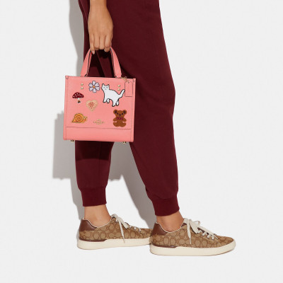Dempsey Tote 22 With Creature Patches - Gold/Candy Pink Multi