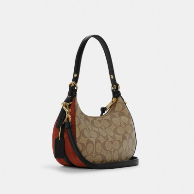 Kleo Hobo In Signature Canvas - Gold/Khaki