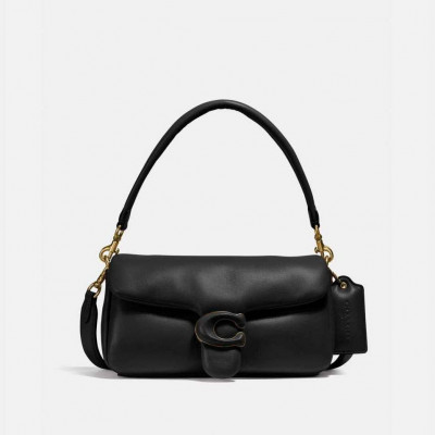 Pillow Tabby Shoulder Bag 26 - Black/Brass