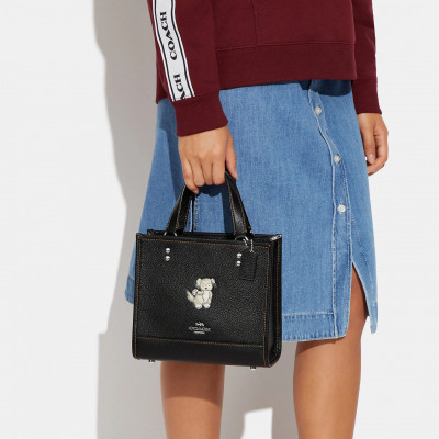 Dempsey Tote 22 With Happy Dog - Silver/Black Multi