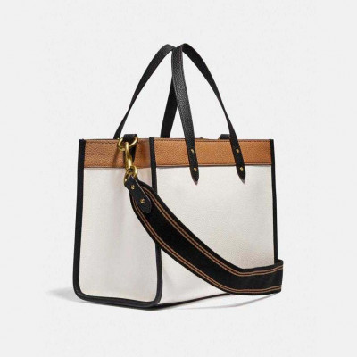 Field Tote 30 With Badge - Brass/Chalk Multi
