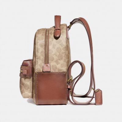 Campus Backpack 23 In Signature Canvas - Tan Rust/Brass