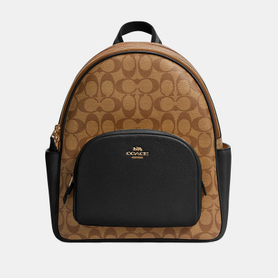 Court Backpack In Signature Canvas – Im/Khaki/Black
