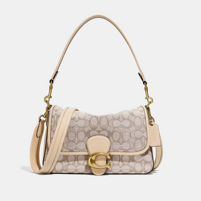 Soft Tabby Shoulder Bag In Signature - B4/Stone Ivory
