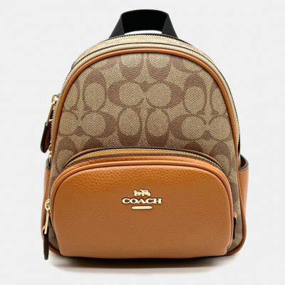 Mini Court Backpack In Signature Canvas - Im/Khaki Multi